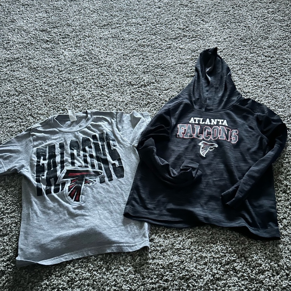 NFL Atlanta Falcons Kids Short Sleeve Tee & Hoodie Set - Black & Gray